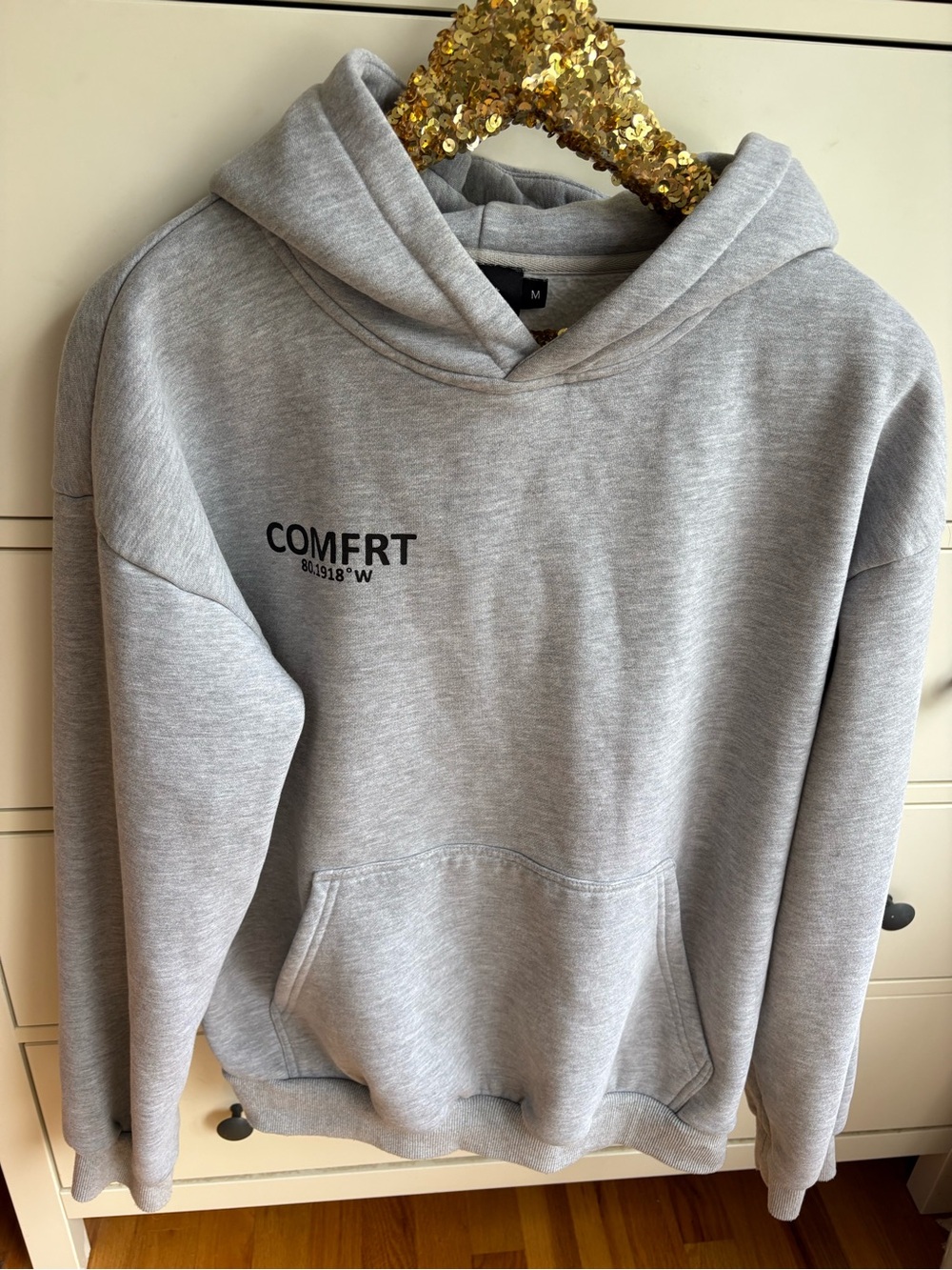 COMFRT Coordinate Hoodie Size Medium in Stone Unisex Oversized Heavyweight - Picture 4 of 12
